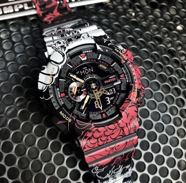 

new brand mens g style shock watches one piece sport dual display wrist watch military watch relogio masculino for teens dropshipping, Slivery;brown