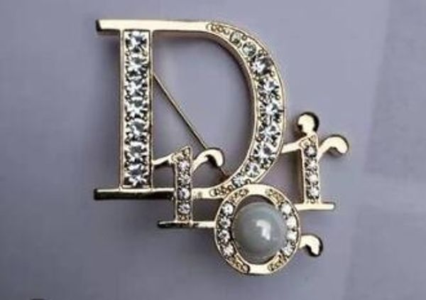 

men women fashion letter brooches pins gold plated pins brooches for men women for party wedding gift for family, Gray