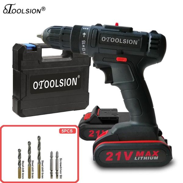 

21v small drill wireless drill battery tools 12v electric screwdriver battery hand with tool box dual speed