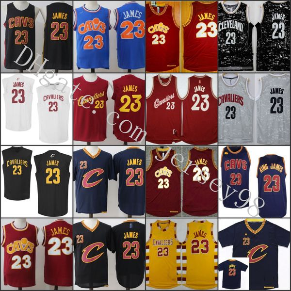 

cleveland cavaliers men #23 lebron james fanatic orange nba swingman throwback jerse, Black