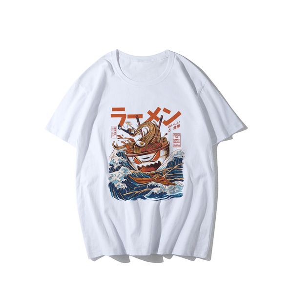 

lettbao new hip hop men t-shirt japanese great ramen off kanagawa print anime shirt harajuku men's cotton t shirt anime clothes