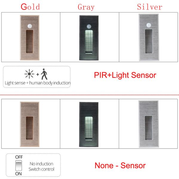

recessed led stair light 85-265v led wall sconce lighting in step lamp stairway footlight lamps led indoor wall lamp