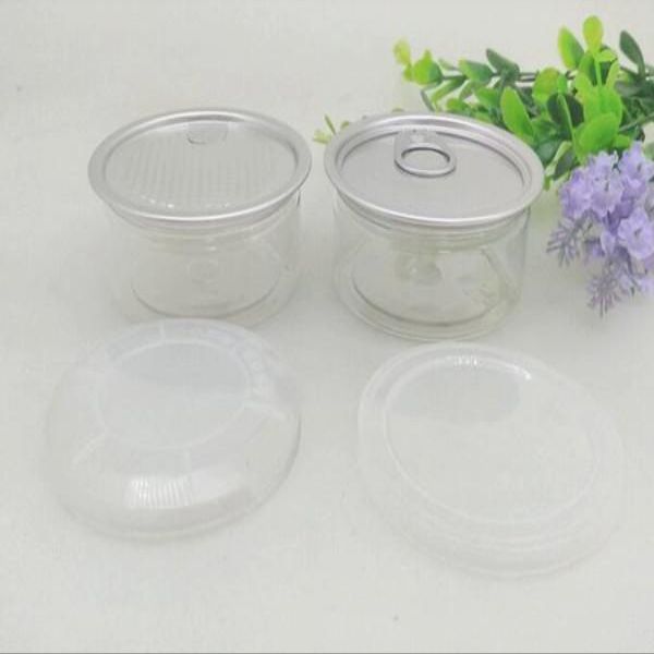

pull with plastic / easy can clear lid 100ml peanuts tin dried jar for ring pet open fruit cover home2010 edqpf
