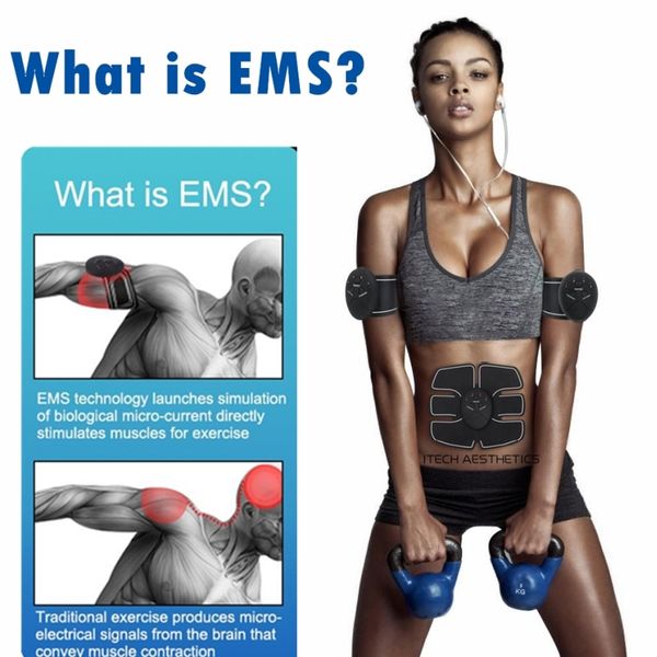 

electric ems muscle stimulator abs abdominal muscle toner body fitness shaping massage patch siliming trainer exerciser unisex