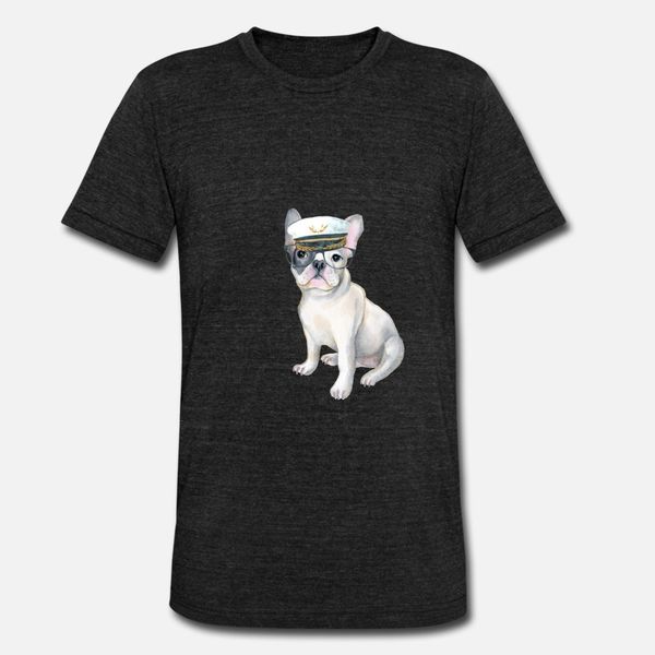 

frenchie french bulldog black glasses captains t shirt men designs 100% cotton o neck natural graphic basic summer unique shirt