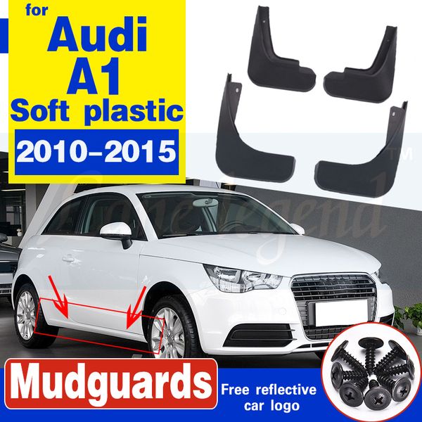 

car mudflaps for audi a1 2010 - 2015 splash guards mud flap mudguards fender car front rear wheel accessories soft plastic