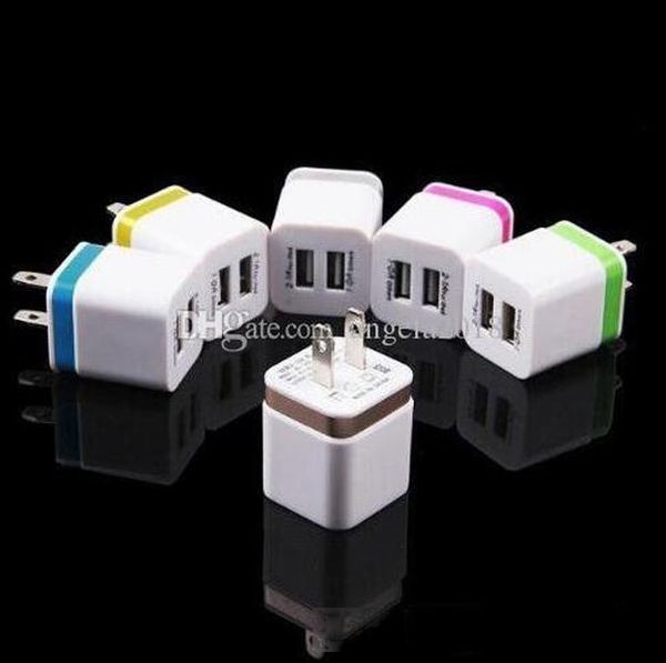 

us eu plug metal dual usb port wall charging charger 2.1a ac power adapter wall charger for iphone 6 7 8 x for samsung android phone