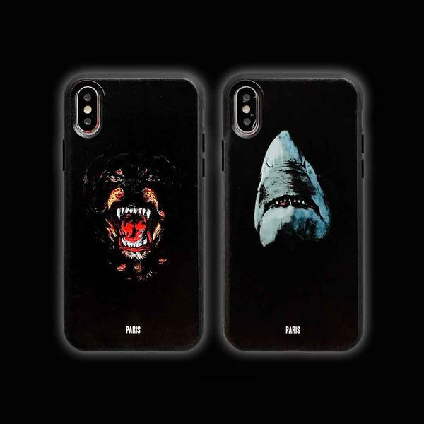 

fashion mobile phone case 11pro max/11pro/ x/xs xr xsmax 7p/8p 8/7/6s/6/6p classical fidelity dog /shark printed iphone case