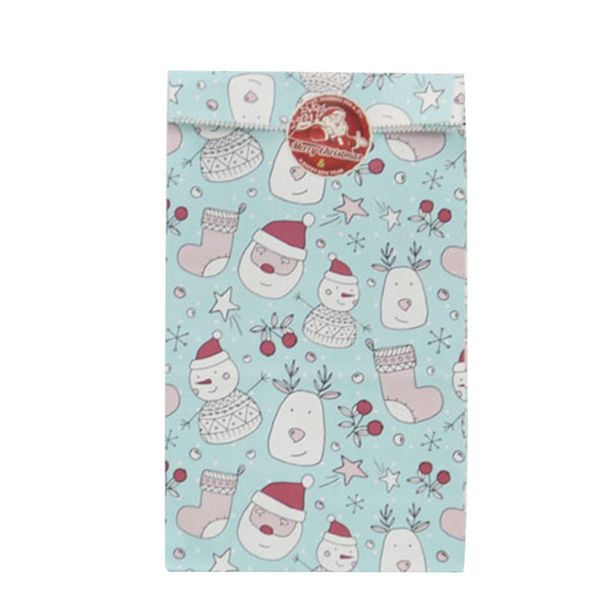 

24 pieces christmas paper bags holiday kraft bag shopping bags party qx2e