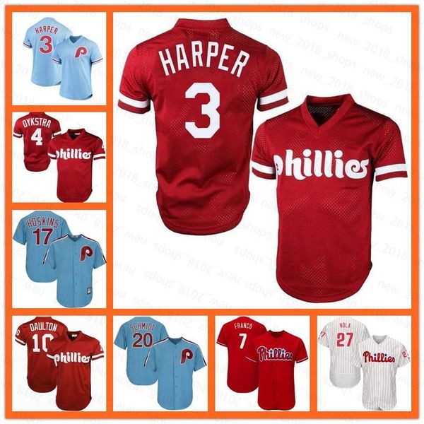 

bryce 20 mike schmidt jersey harper 10 darren daulton 17 rhys hoskins 18 didi gregorius 27 aaron nola 4 scott kingery 2 jean segura base, Blue;black