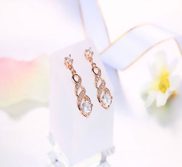 

european and american fashion earrings australian crystal gold-plated earrings luxury crystal diamond earrings necklace ladies pearl necklac, Black