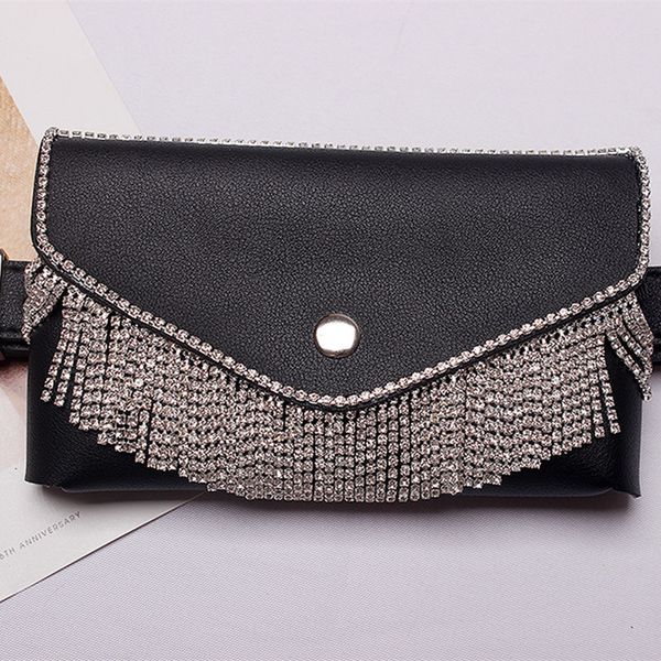 

fashion vintage women belt bag fashion lady's tassel waist leather women bags pack femal phone pouch small waist pack bag