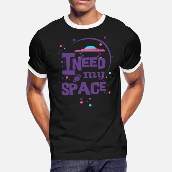 

i need my space funny aliens t shirt men loose tee shirt o neck novelty loose breathable spring autumn formal shirt