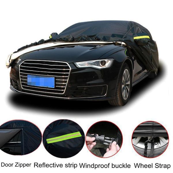 

universal black full car covers indoor outdoor auot cover sun uv snow dust resistant protection cover for sedan suv 7sizes