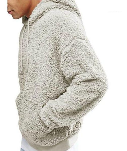 

fashion mens solid printed casual homme hooded mens clothing plush fleece winter mens designer hoodies, Black