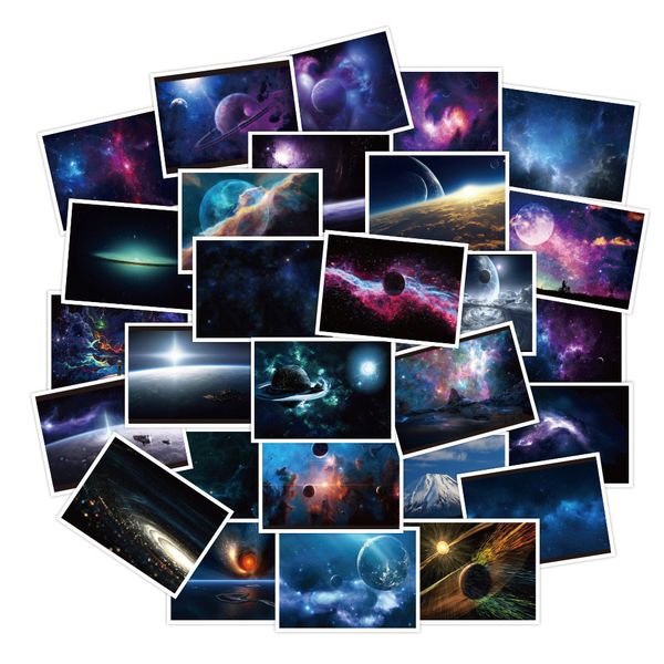 

30pcs/set starry universe waterproof stickers for lapbike waterbottle case sticker
