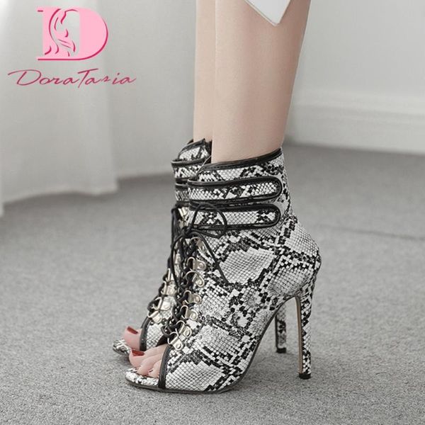 

tasia 2020 new fashion gladiator women sandals thin heels peep toe platform animal prints pumps summer party woman shoes, Black