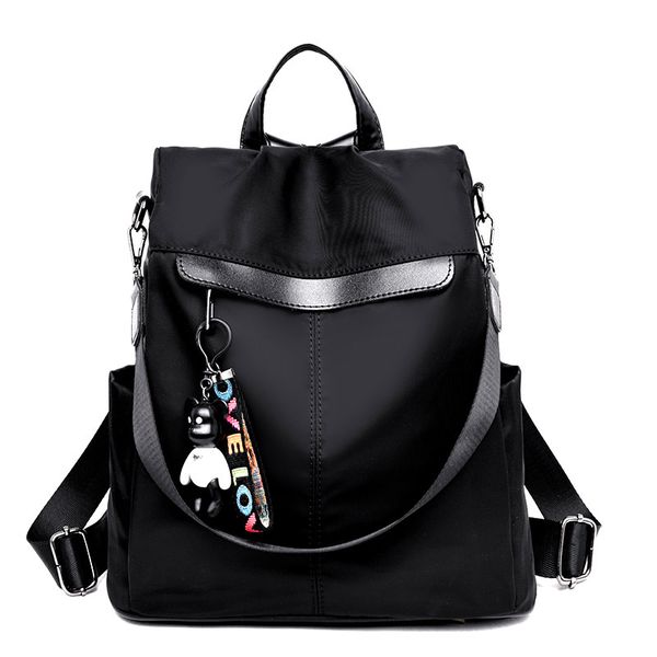 

leather luggage tag2020 backpack womens backpack new korean fashion oxford cloth fashion all-match womens bag nylon anti-theft bag purse hoo
