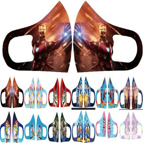 

cycling masks boy girl ice silk cotton kid children's mouth masks face masks pollution mask filter mask cute cartoon mask kids, Black