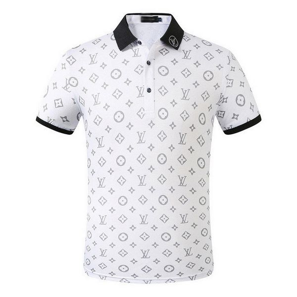 

2020 italian new designer men's polo shirt short sleeve fashion casual medusa polo shirt floral embroidery men's luxury polos shir, White;black