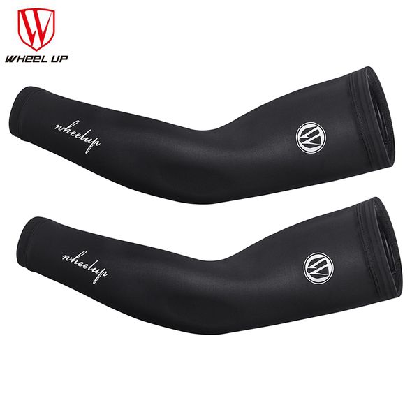 

elbow & knee pads wheel up silk cycling arm sleeves breathable quick-dry summer bicycle oversleeve cover uv protection men women ice cool, Black;gray