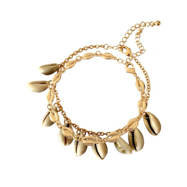 

2019 fashion beach jewelry casual women shell foot jewelry beach barefoot bracelet ankles bohemian accessories t200901, Red;blue