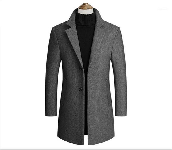 

breasted fashion solid lapel neck outwear men long sleeve trench coats spring autumn mens outwear with single, Tan;black