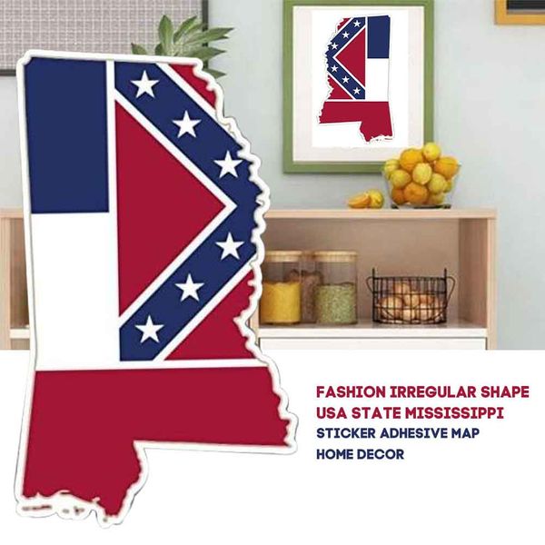 

fashion irregular shape usa state mississippi sticker adhesive map home decor