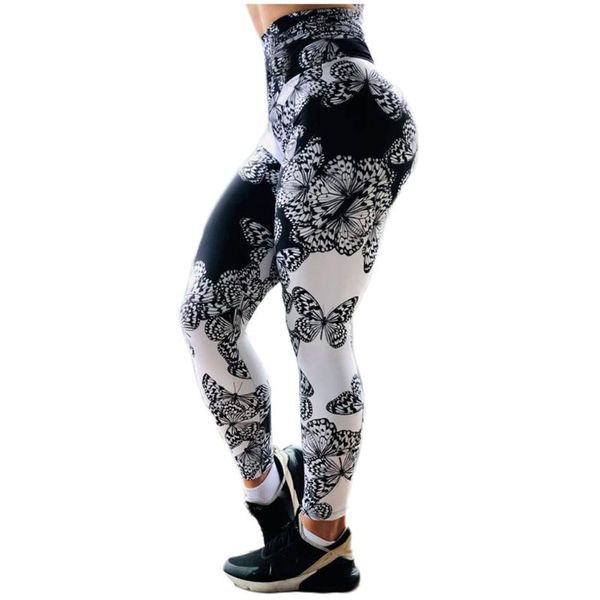 

ladies'printed high-waist hip stretch underpants running fitness yoga pants summer yoga pants workout fitness #gm, White;red