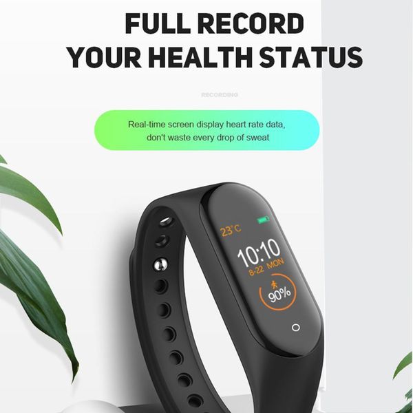 

smartband smart watch health monitor band smart rate sport tracker bracelet watch m4 zuvty fitness wristband heart inch 0.96 k tbqkar
