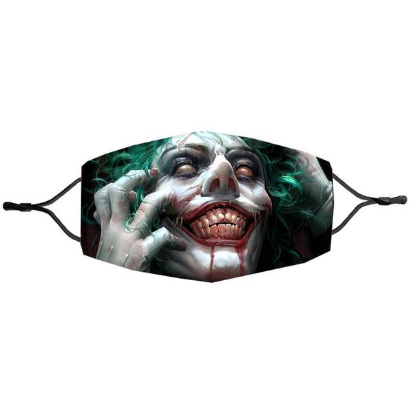 

сша stock 3d halloween party для взрослых маски магия клоун маска маски многоцелевой шеи солнцезащитный рот лица партии маски