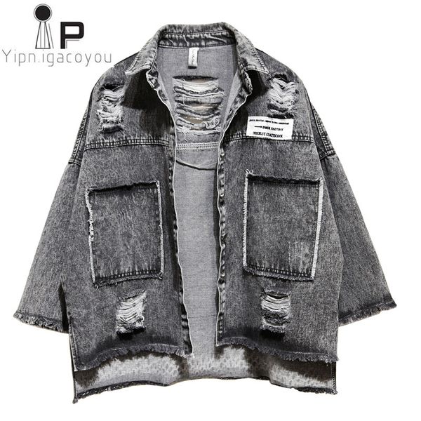 

korean autumn short denim jacket for women 2020 harajuku ladies loose casual female basic coat vintage ladies black jeans jacket, Black;brown