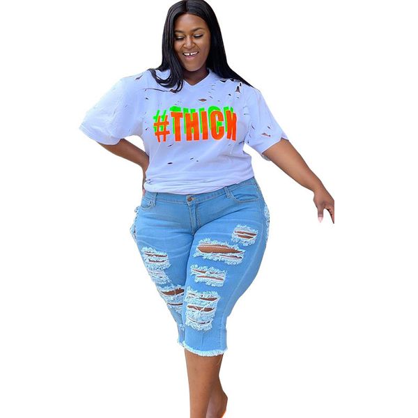 

summer womens calf length pants mid waist denim pant hollow out ripped jeans for women distressed jeans wholesale dropshipping, Blue