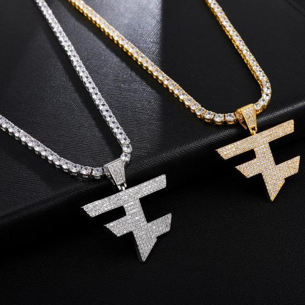 

hip hop micro paved cubic zircon bling iced out team pendants necklaces for men rapper jewelry drop shipping, Silver