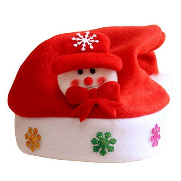 

christmas decorations old man snowman deer red hats luminous cartoon head hat for children gift decor