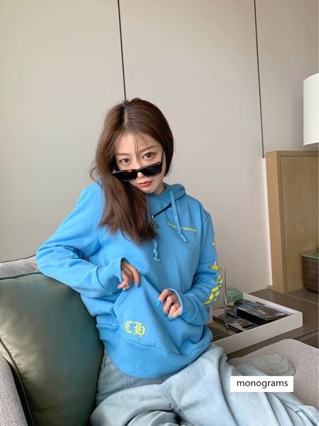 

one-click 2020 chrome heart limited sanskrit hooded sweater