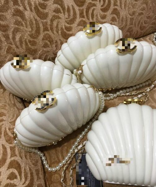

1pcs women clutch wallet precious gift bag pearl wristband bag designers shoulder bags black and white shell purse, Silver