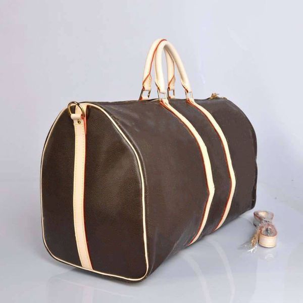 

flower all men pu travel keep tote brown luggage checkered leather purses women handbags duffle shoulder crossbody bags 55cm bags bag awfbx, Red;black