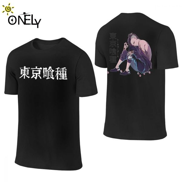 

o-образным вырезом токио вурдалак аниме япония с коротким рукавом повседневная мужчины soft тонкий t shirt плюс размер