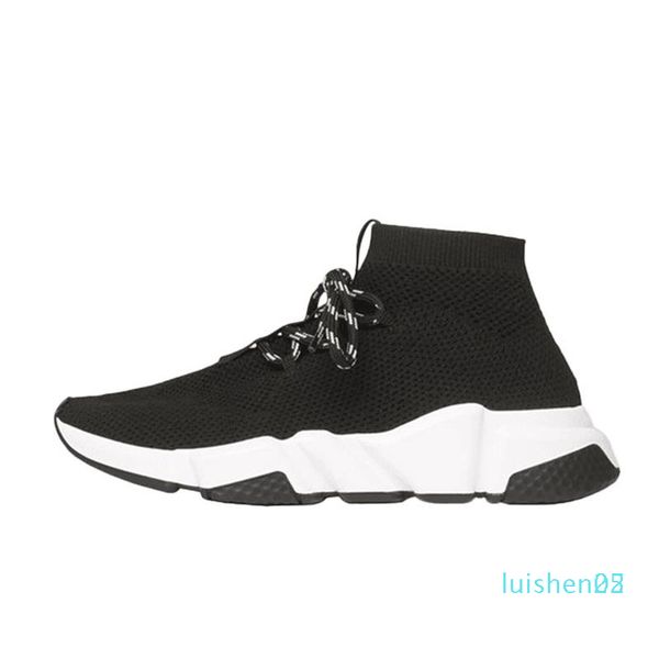 

luxury designer casual sock shoes lace up speed trainer brand red triple black brand fashion socks trainer sports sneakers 36-45 l25