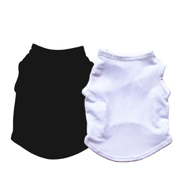 

2pcs/set soft t shirt casual cat fashion pet clothes apparel pure color dog vest
