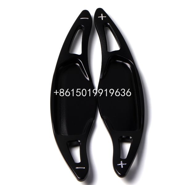 

for kia stinger 2018-20 black aluminum steering wheel shift paddle lever shifter