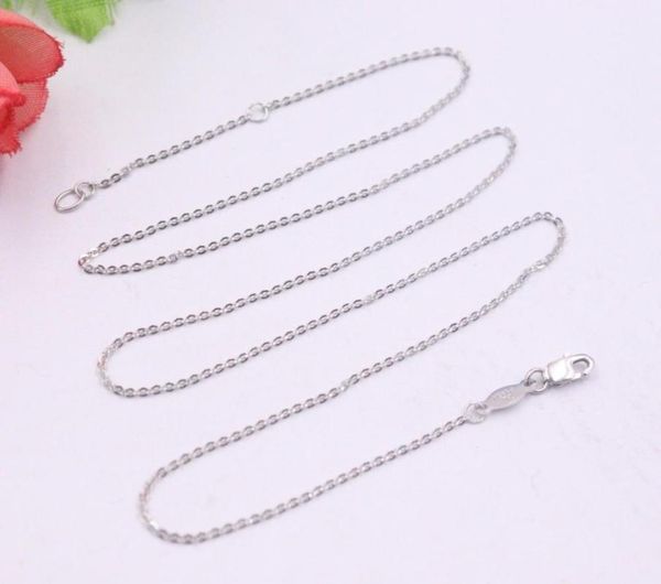 

chains pure platinum 950 necklace 1mm rolo link chain 17.71''l pt950, Silver