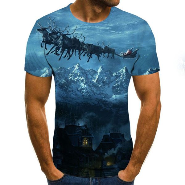 

male landscape scenery printed forest outdoor sport summer roupas masculina 3d print shirts graphic funny horror men clothing