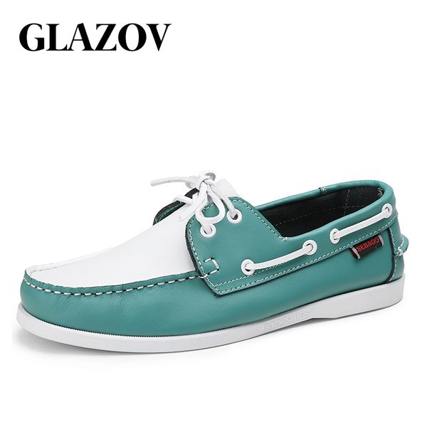 

genuine leather men boat shoes design hand sewing slip-on mens loafers casual driving moccasins business men shoes, Black