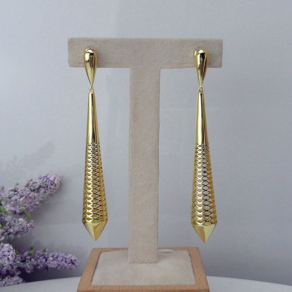 

yuminglai 24k dubai gold earrings brazilian earrings for women fhk8844, Silver