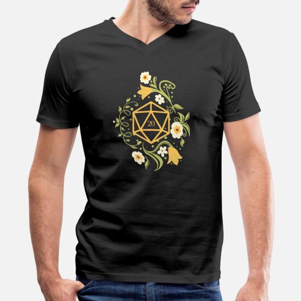 

polyhedral d20 dice plants flowers succulents rpg t shirt men designing 100% cotton o neck basic solid gift new style summer pictures shirt