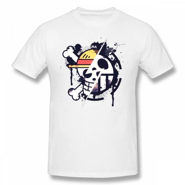

hkfz trafalgar d water law t shirt one piece luffy t shirt summer for male pure cotton t-shirt