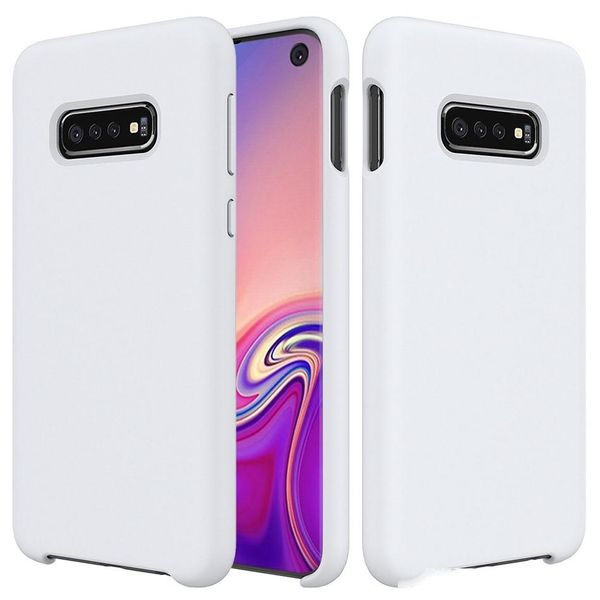 

for samsung galaxy s8 s10 plus note10 note10 plus case liquid silicone phone bumper shockproof cover with retail packing ing