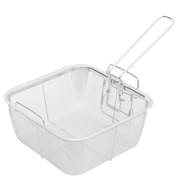 

square with handle hanging chips frying basket stainless steel mini portable